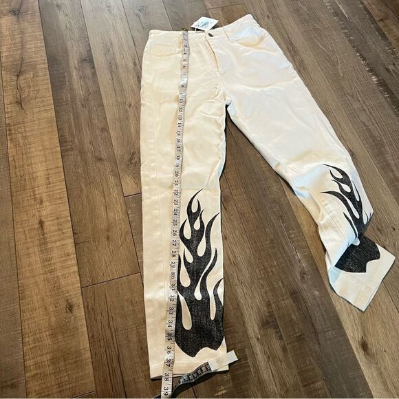 NWT White Adika Flame jeans size s - Picture 12 of 12